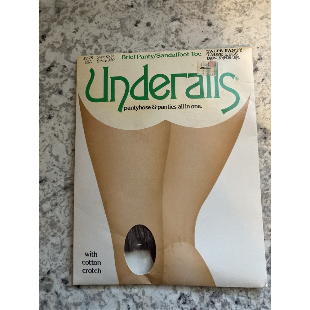 Vintage Underalls Size C-D Style 320 Color Taupe NOS Brief Panty